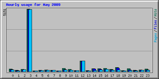 Hourly usage for May 2009