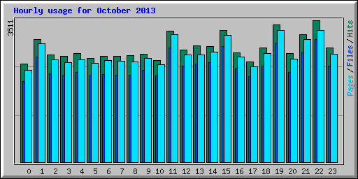 Hourly usage for October 2013