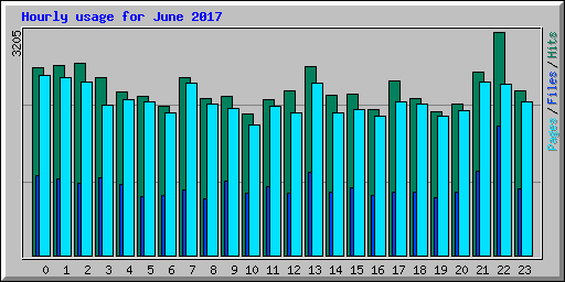 Hourly usage for June 2017