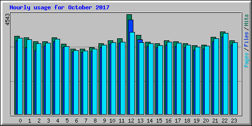 Hourly usage for October 2017