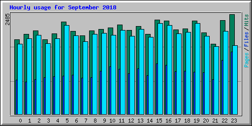 Hourly usage for September 2018
