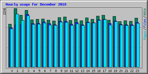 Hourly usage for December 2018