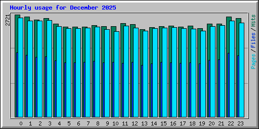 Hourly usage for December 2025