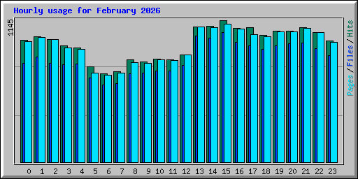 Hourly usage for February 2026
