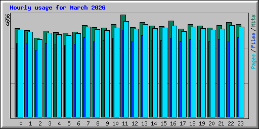 Hourly usage for March 2026